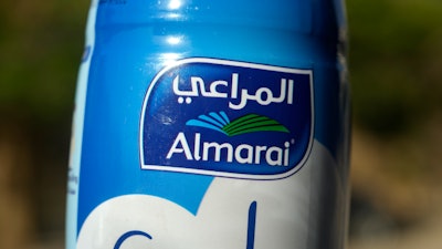 Almarai logo shown in Cairo, Egypt, April 26, 2023.