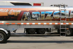 ​​​Exemplar Arizona Milk Transport Inc. truck-tractor and United Dairymen of Arizona tank trailer.