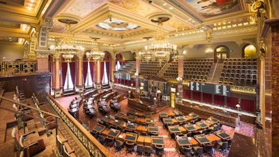 Senate chamber of the Iowa Statehouse, Des Moines.