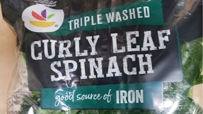 Triple Washed Curly Leaf Spinach