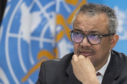 Tedros Adhanom Ghebreyesus, Director General of the World Health Organization (WHO), speaks to journalists during a press conference about the Global WHO on World Health Day and the 75th anniversary at the World Health Organization (WHO) headquarters in Geneva, Switzerland, Thursday April 6, 2023.