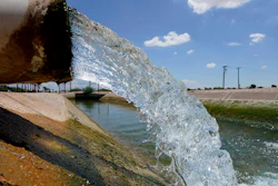 Water from the Colorado River diverted through the Central Arizona Project fills an irrigation canal, Maricopa, Ariz., Aug. 18, 2022.