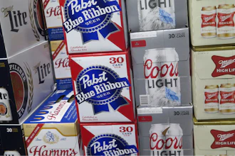 Cases of beer at a liquor store in Milwaukee, Nov. 8, 2018.
