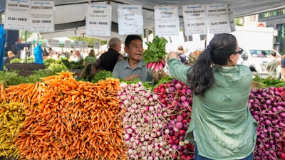 The Union Square farmers market, New York, June 17, 2023.