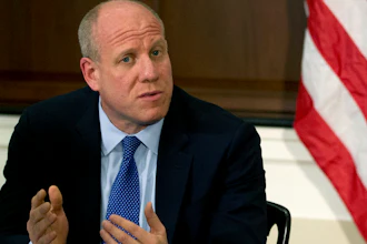 Eric Goldstein speaks during an event in the White House complex, May 27, 2014.