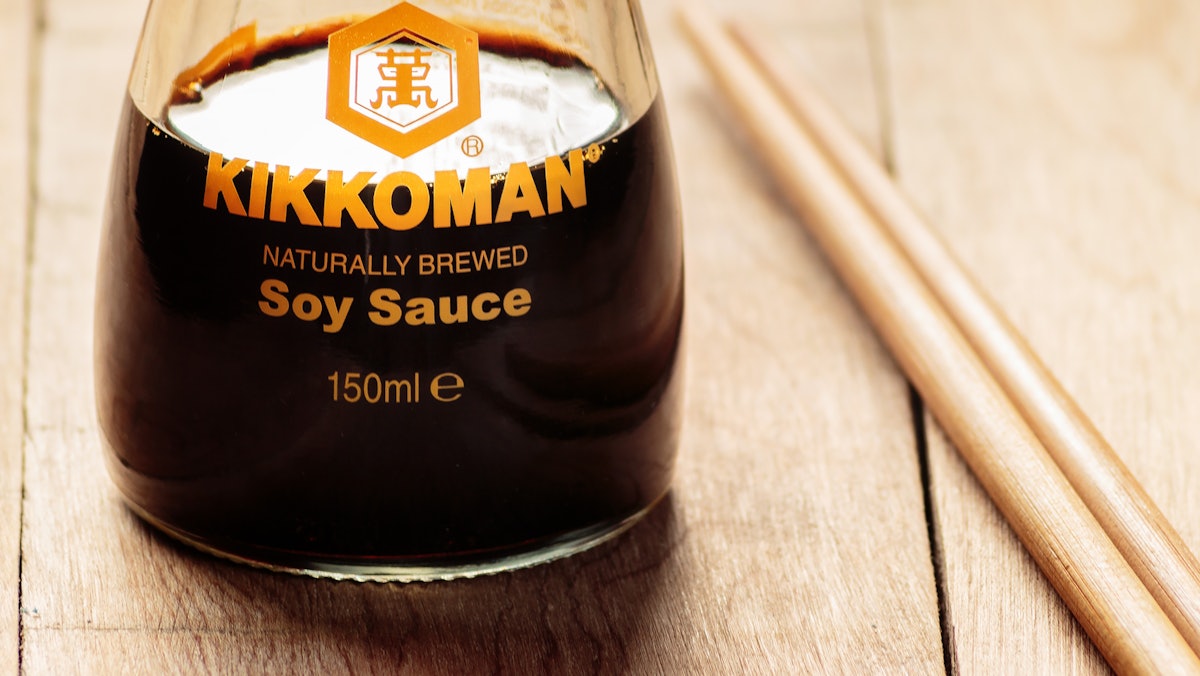 Kikkoman soy sauce; Wisconsin-made for 50 years