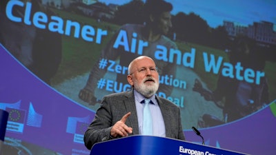 European Commissioner for European Green Deal Frans Timmermans during a media conference at EU headquarters in Brussels, June 28, 2023.