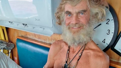 Tim Shaddock after being rescued by a Mexican tuna boat in international waters, July 12, 2023.