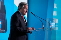 Secretary General Antonio Guterres during the opening session of a U.N. Food and Agriculture Agency summit in Rome, July 24, 2023.