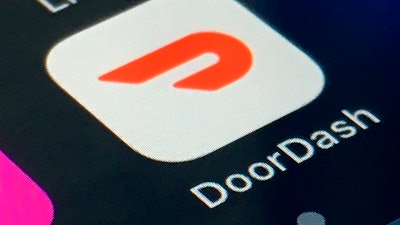 The DoorDash app on a smartphone in New York, Feb. 27, 2020.