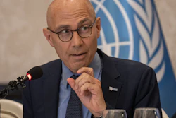 U.N. High Commissioner for Human Rights Volker Turk during a press conference in Baghdad, Aug. 9, 2023.
