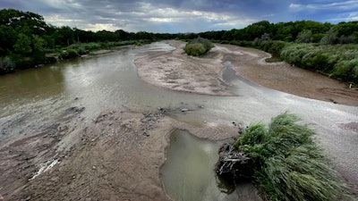 The Rio Grande flows through Albuquerque, N.M., Aug. 17, 2023.