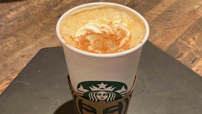 A Pumpkin Spice Latte at a Starbucks in New York, Aug. 24, 2023.