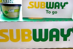 Subway logo on boxes at a restaurant in Londonderry, N.H., Feb. 23, 2018.