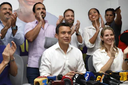 Daniel Noboa, presidential candidate for Alianza Accion Democratica Nacional, at a press conference in Guayaquil, Ecuador, Aug. 20, 2023.