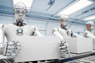 Robot Working With White Boxes 671750584 5000x3332