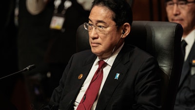 Japan Prime Minster Fumio Kishida at the East Asia Summit at the ASEAN Summit, Jakarta, Indonesia, Sept. 7, 2023.