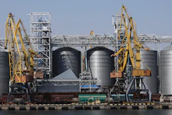 Grain storage terminal at the Odesa Sea Port, Odesa, Ukraine, Aug. 19, 2022.