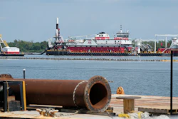 Sills in the Mississippi River aim to limit salt water intrusion, Plaquemines Parish, La., Sept. 25, 2023.