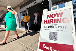 A hiring sign displayed at a retail store in Vernon Hills, Ill., Aug. 31, 2023.