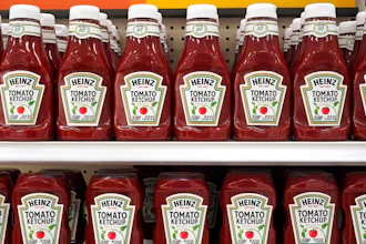 Heinz tomato ketchup is displayed in a Target store in Upper Saint Clair, Pa., on Friday, July 7, 2023. On Thursday, the Labor Department releases the producer price index for August, an indicator of inflation at the wholesale level.