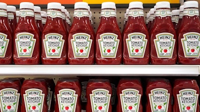Heinz tomato ketchup is displayed in a Target store in Upper Saint Clair, Pa., on Friday, July 7, 2023. On Thursday, the Labor Department releases the producer price index for August, an indicator of inflation at the wholesale level.