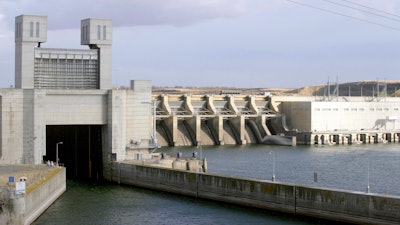 This photo shows the Ice Harbor dam on the Snake River in Pasco, Wash, Oct. 24, 2006.