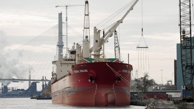 The Federal Kivalina is docked in Detroit, Oct. 25, 2023.