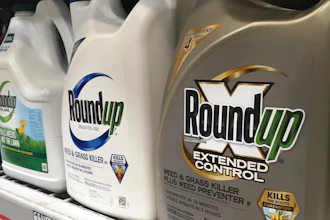 Containers of Roundup sit on a store shelf on San Francisco, Feb. 24, 2019.