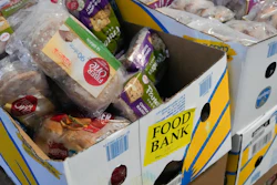 Recovered food is prepared to be distributed at a mobile food bank at Feeding Westchester, Elmsford, N.Y., Nov. 15, 2023.