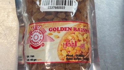 Golden Raisins Front