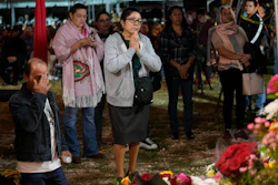 Devotees pray at St. Ann Mission in Naranja, Fla., Dec. 10, 2023.