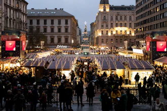 The Advent Bazilika market, Budapest, Hungary, Dec 9. 2023.