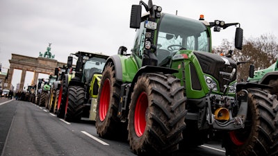 A protest rally organized by the German Farmers' Association in Berlin, Dec. 18, 2023.