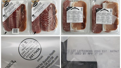 Photos of a Bussetto charcuterie sampler provided by the U.S. Centers for Disease Control and Prevention, Jan. 5, 2024.