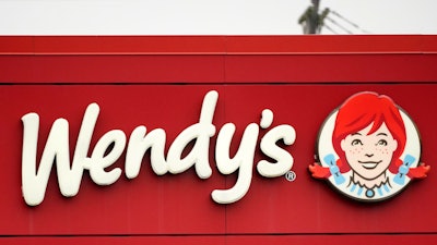 Wendy's sign at a location in Pittsburgh, Jan. 23, 2023.