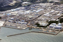 This aerial view shows the Fukushima Daiichi nuclear power plant in Fukushima, northern Japan, on Aug. 24, 2023, after its operator Tokyo Electric Power Company Holdings began releasing its first batch of treated radioactive water into the Pacific Ocean.