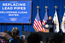 Vice President Kamala Harris at the Kingsley Association in Larimer, Pa., Feb. 20, 2024.