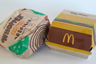 A Burger King Whopper and McDonald's Big Mac, Walpole, Mass., April 20, 2022.