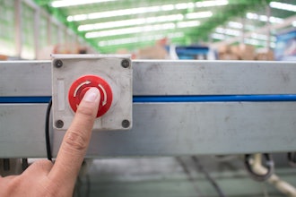 Hand Pushing Emergency Stop