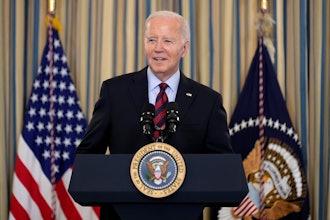 President Joe Biden speaks during a meeting of his Competition Council to announce new actions to lower costs for families in the State Dining Room of the White House in Washington, Tuesday, March 5, 2024.