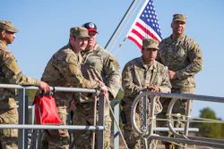 Soldiers of LLV Monterrey from 7th Transportation Brigade (Expeditionary) prepare to deploy to the Gaza Strip at Joint Base Langley-Eustis, Hampton, Va., March 12, 2024.