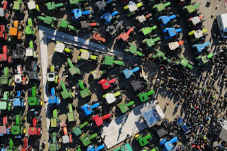 Protesting farmers in tractors rally outside an agricultural fair in Thessaloniki, Greece, Feb. 1, 2024.