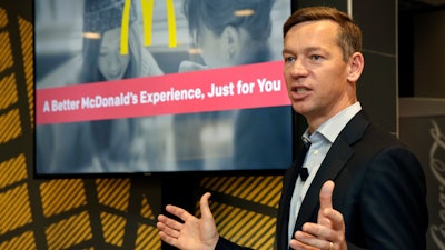 Chris Kempczinski, then-incoming president of McDonald's USA, at a McDonald's restaurant in New York, Nov. 17, 2016.