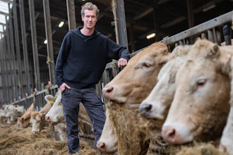 Farmer's Defense Force vice president Jos Ubels at his farm in Anderen, Netherlands, March 18, 2024.