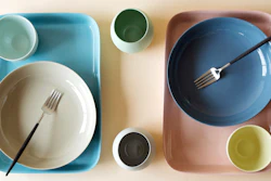 Dining plates made by Mud Australia.
