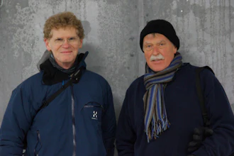 Cary Fowler, left, and Geoffrey Hawtin at the Svalbard Global Seed Vault in Norway, Feb. 24, 2014.