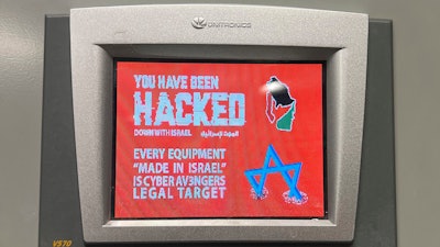 This photo provided by the Municipal Water Authority of Aliquippa shows the screen of a Unitronics device that was hacked in Aliquippa, Pa., Saturday, Nov. 25, 2023.