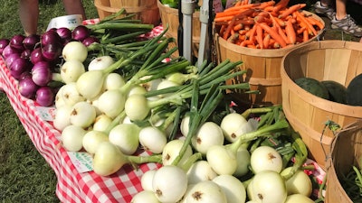 Vegetables at a farmer's market, Waitsfield, Vt., Aug. 28, 2021.