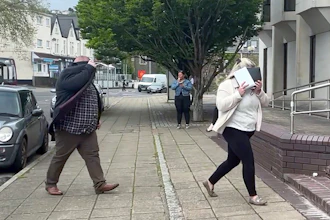 In a still image taken from video, Ann and Bernard McDonagh arrive at Swansea Crown Court, Swansea, Wales, May 29, 2024.